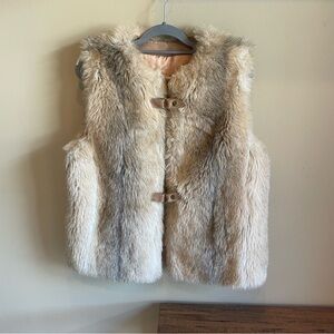 Vintage Country Pacer Women's Faux Fur Vest Light Dark Brown
